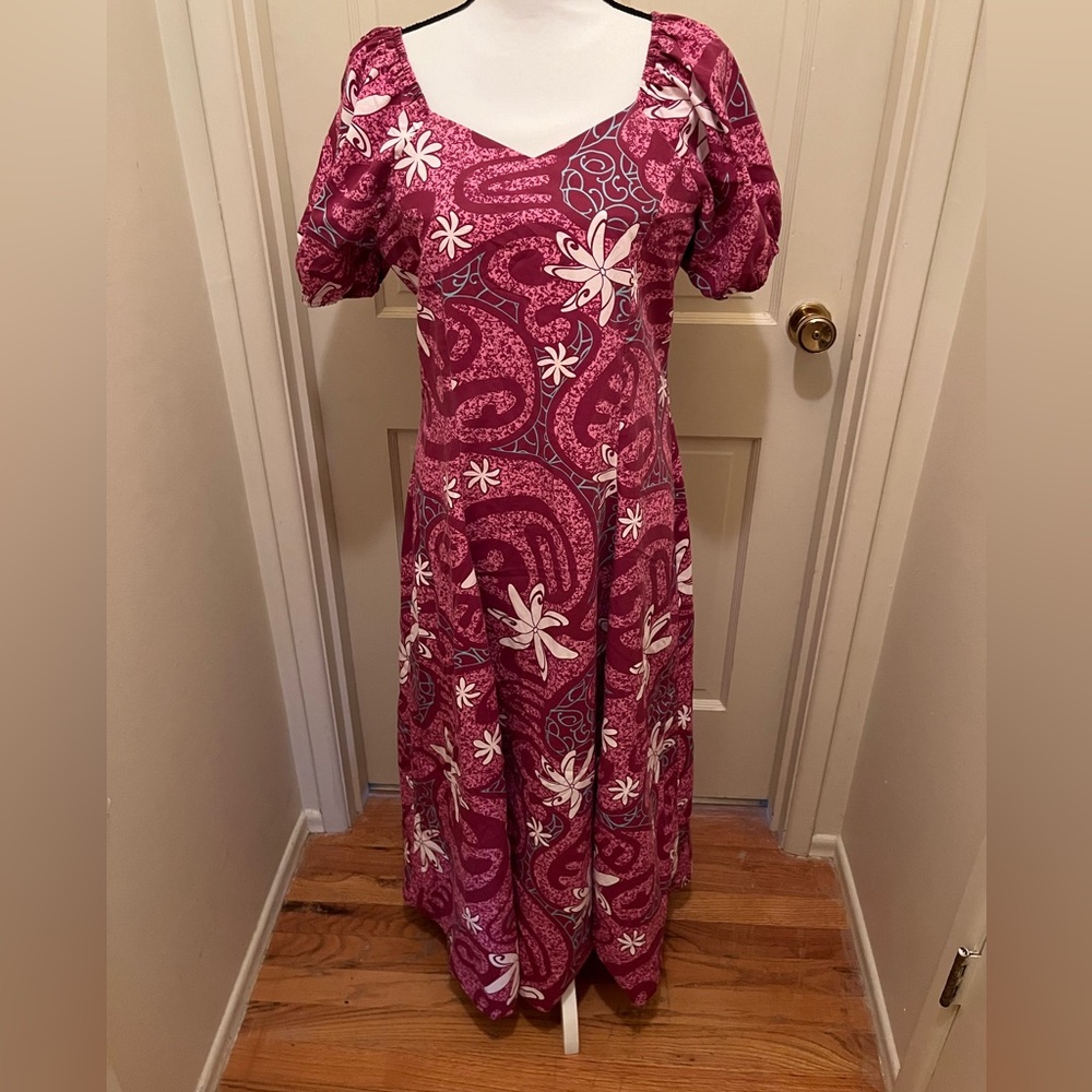 Vintage Hawaiian Dress Muumuu Floral Tropical Hawaiian Togs  Sz M